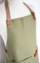 Load image into Gallery viewer, Pieter de Jager – Canvas &amp; Leather Apron - Olive Green
