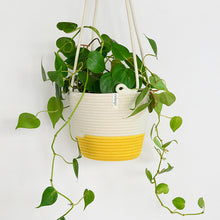 Load image into Gallery viewer, Mia Melange Hanging Planter Small – Yellow Block
