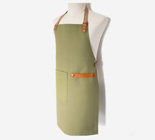 Load image into Gallery viewer, Pieter de Jager – Canvas &amp; Leather Apron - Olive Green
